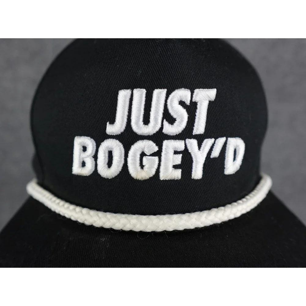 Green Goat Just Bogeysd Black Rope Golf Hat Snapback‎
